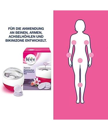 Veet Spawax Electric Warm Wax Set - 1 Device & 6 Wax Discs for Smooth Skin | International Shipping Available - Buy Online on SooperMarket.com