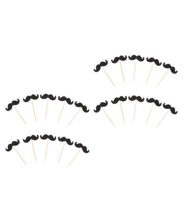 Luzhengyang 20pcs Mustache Stick Cupcake Birthday Wedding Cake Topper