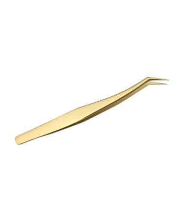 Emeda Gold Volume Tweezers - Precision Curved Pointed Stainless Steel Eyelash Extension Tweezers for 3D-6D Volume - Perfect for False Lash Applications - Buy Online on SooperMarket.com