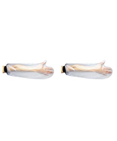 Pteanecay 2X Waterproof Cast Cover Arm Adult Forearm for Shower Bath Swimming Watertight Protection Fingers Wrists Wound