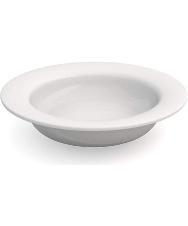 Ornamin Tilt-Trick Bowl 15.5 cm - White Melamine Eating Aid with Anti-Slip Design & Raised Edge for Independent Eating - Buy Online on SooperMarket.com