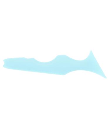 Mikinona 2pcs Silicone Beauty Ruler Blue Mascara Eyeshadow Auxiliary Guard Pads Eyeliner Makeup Bag for