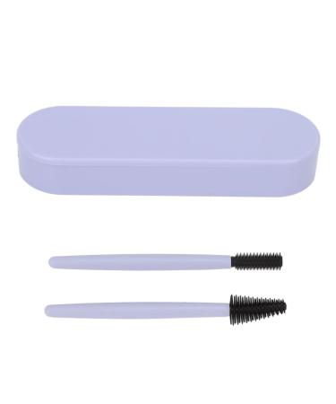 Eyelash Brush Silicone Eyebrow Elastic Portable Reusable Mascara Wands Lightweight Travel Set Kit (Blue)