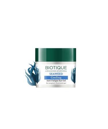 Biotique BIO SEA WEED Revitalizing Anti Fatigue Eye Gel 15 gm - Hydrating & Soothing Eye Treatment for Dark Circles, Puffy Eyes & Under Eye Patches - 0.5 Ounce - Buy Online on SooperMarket.com
