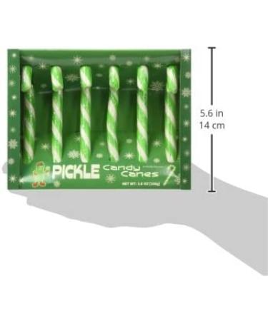 Fancy Pickle Flavored Candy Canes - 3.8 OZ | Unique Gourmet Holiday Treat - Buy Online on SooperMarket.com