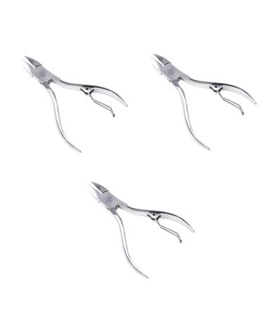 FRCOLOR 3pcs Cuticle Trimmer Cuticle Remover Clipper Stainless Steel Cuticle Nail Care Tool Nail Clipper Cuticle Clipper Cuticle Nipper Nail Nipper Dedicated Dead Skin Pliers 10.2*4.8*2cmx3pcs