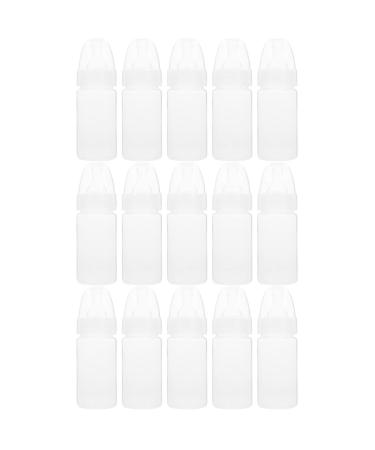 DOITOOL 15 Pcs Newborn Disposable Milk Bottles Babies Supple Milk Bottles Classic Clear Neck Bottles (White)