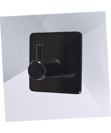 Alipis Mount Black Single Waterproof Robe Towel Steel Hanger Hook Clothes for Wall Hooks Stainless Kitchen medium Black - Buy Online on SooperMarket.com