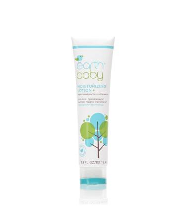 Earth Baby Moisturizing Lotion+  Hypoallergenic for Sensitive Skin  Natural and Organic  For Babies Toddlers and Kids  3.8 Fl Oz