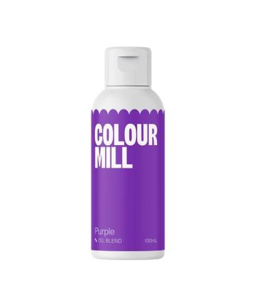 Colour Mill *Bulk Large 100ML* Next Generation Oil Based Food Colouring for Baking Decorating Icing and Cooking Food Dye DIY Slime and Crafts Making 100ml Purple