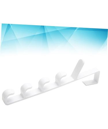 OATIPHO Hanging Rack 2pcs 5 Hooks Hanging The Hat White Over Multifunctional Coat Hanger Plastic Rack Towel Door Holders 2pcs White - Buy Online on SooperMarket.com
