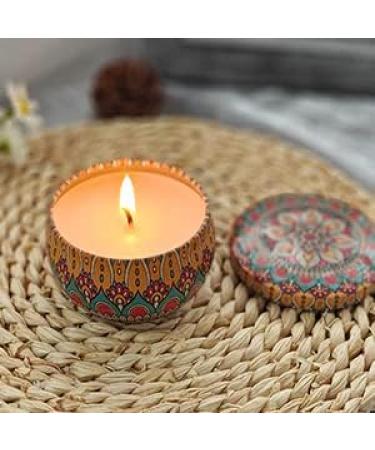 Fragrance Candles Gifts for Women - 6 Pack Aromatherapy Soy Wax Candles for Stress Relief | Perfect for Yoga Christmas & Birthday - Retro Style - Buy Online on SooperMarket.com