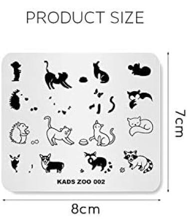 KADS Stamping Plates Animal Cute Manicure Template - Nail Art Image Stamp Tool - Buy Online on SooperMarket.com
