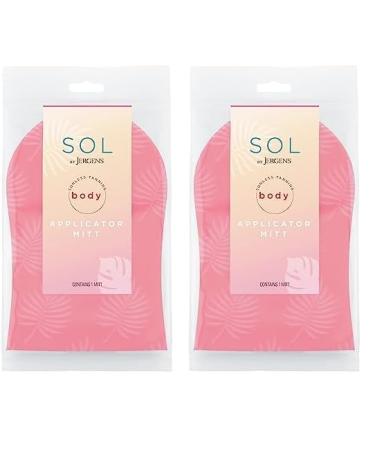 SOL by Jergens Self Tanner Applicator Mitt Flawless Streak-free Tanning Blender Glove Sunless Tanning Reusable Tanning Mitt Protects Hands All Skin Tone (Pack of 2)
