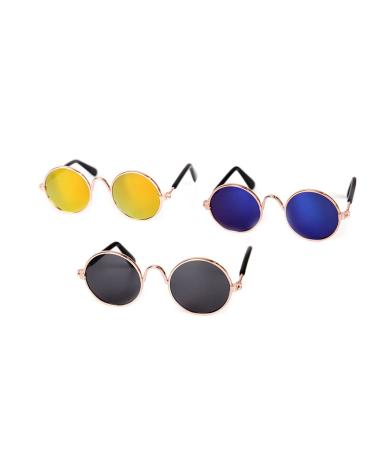 Dog Cat Glasses Teddy Small Dog Sunglasses British Short Cloth Doll Sunglasses Puppy Jewelry Pet Supplies Adorable Quality and Practical Nice