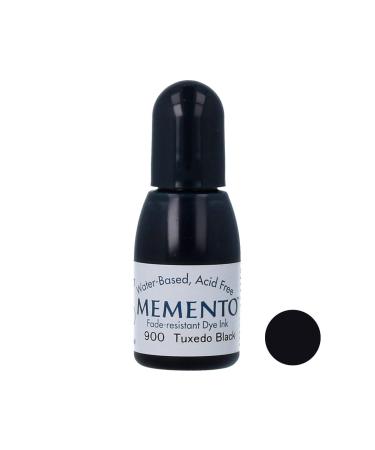 DUXEC Tsukineko 1/2 Fluid Ounce Memento Fade-Resistant Water-Based Dye Inker, Tuxedo Black