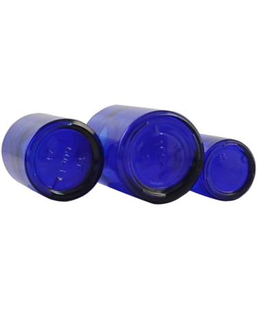 MZUU 2PCS 60ML/2OZ Empty Refillable Blue Glass Pump Bottles with Pump Vial Cosmetic Jar Cleansing Oil Emulsion Essence Cream Lotion Essential Oil Pump Dispenser - Buy Online on SooperMarket.com