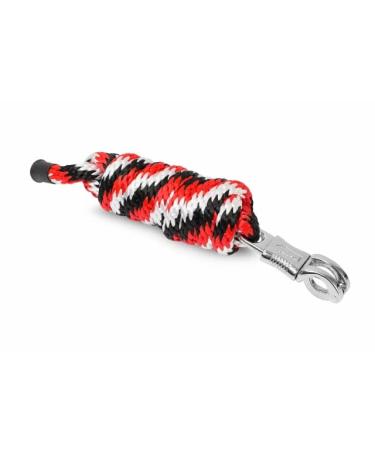 Connection trick for horses and ponies start hard pp rope 2m with classic carabiner hook and panic (black/red/white panic) black/red/white panic hooks