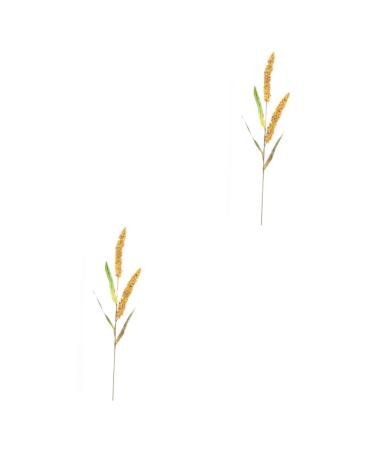 LIFKOME 2pcs Simulated Ears of Corn Artificial Grasses Bundle Home D cor Artificial Millet Ears Artificial Plants Simulation Wheat Ears Home Decor Dried Millet Desktop Pvc Straw Goldenx2pcs 12X75CMx2pcs