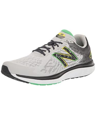 New Balance Men's Fresh Foam 680 V7 Running Shoe 10.5 X-Wide Grey/Black/Lemonade