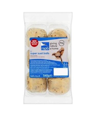 RSPB Super Suet High Energy Wild Bird Fat Balls (6 pack) 540 g (Pack of 1)