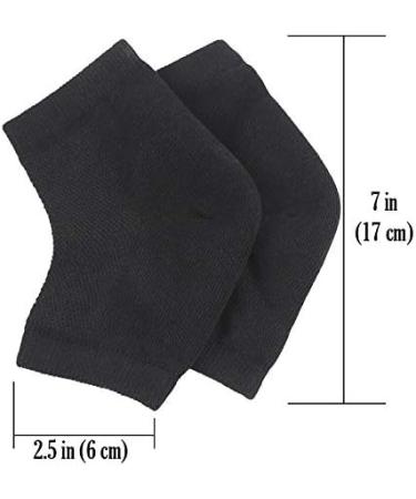 Nado Care 4 Pairs Heels Moisturizing Socks for Dry Cracked Heels Repair - Gel Heel Sleeves - Open Toe Comfy Socks - Pink Blue Grey Black - Buy Online on SooperMarket.com