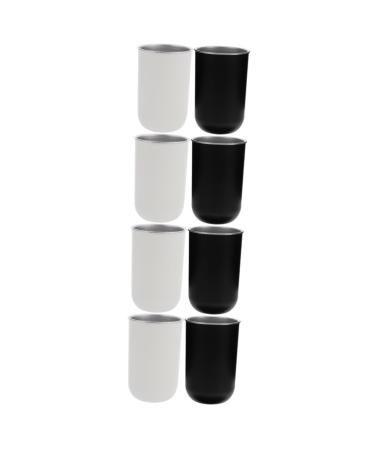 8 Stk mouthwash cup made of stainless steel travel carrier toothbrush holder bathroom accessories toothpaste cup bath cups cleaning cups plaster cup rustproof steel simple child travel cup different colors x 4 pieces 12x8cmx4pcs