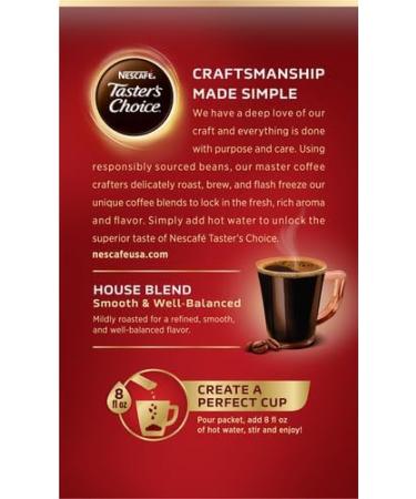Nescafe Tasters Choice House Blend Instant Coffee 6 Single Serve Sachets 18g - Buy Online on SooperMarket.com