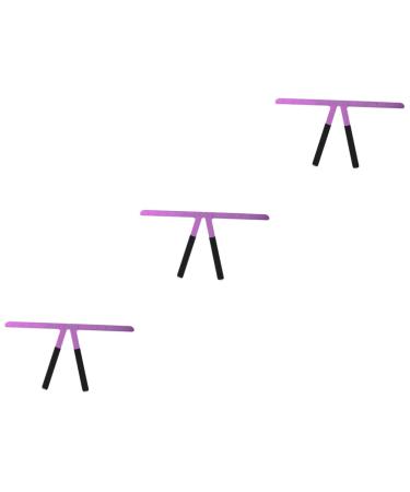 Baluue 3pcs Stainless Steel Eyebrow Ruler Eyebrow Positioning Ruler Eyebrow Stencil Kit 13.8x7cmx3pcs Purplex3pcs