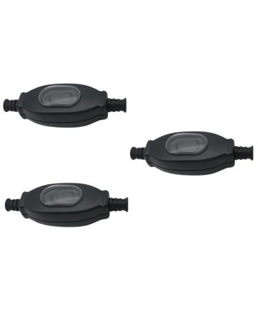 OSALADI 3pcs Practical Waterproof Accessories Double Line Dustproof Rainproof - 6.5*3*2cmx3pcs Blackx3pcs