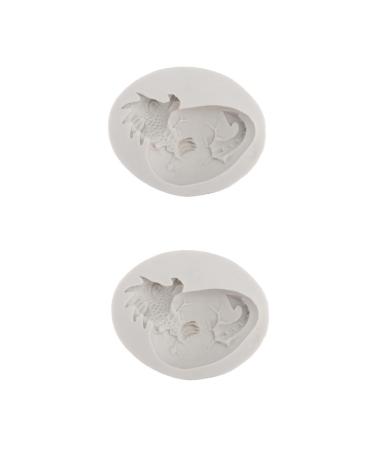 Tofficu 2pcs Silicone Soap Mold Easter Egg Mould Easter Soap Mold Easter Mousse Dragon Candy Mold Easter Fondant Dragon Egg Candy Clay Mold Silicone Molds Chocolate Mould White Cake Crayon