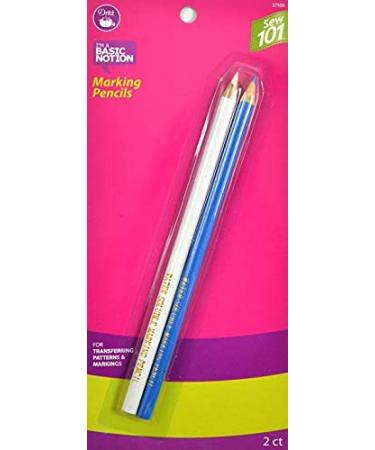 Dritz Sew 101 Combo  Water Soluble  Light Blue and White Marking Pencils  2 Count (Pack of 1)