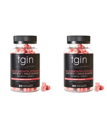 Thank God It's Natural tgin Wild Growth Vitamins Hair Skin + Nails Gummies Duo Box - 120 Count - Repair - Restore - Hair Growth