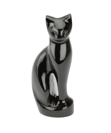 Urns UK Hand Crafted Design Funeral Stanley Cat Cremation Urn Black
