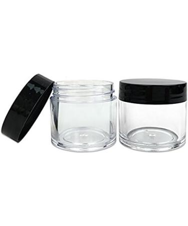 Beauticom Premium 30G/30ML Round Clear Jars (Set of 6) - BPA Free Black Flat Top Lids for Beads Gems Glitter & Crafts - International Shipping Available - Buy Online on SooperMarket.com