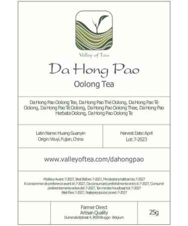 Da Hong Pao Oolong Tea 25g - Authentic Wuyi Rock Wu Long Tea - Big Red Robe Dahongpao - Buy Online on SooperMarket.com
