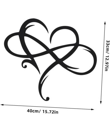 Cabilock 1pc Iron Pendant Plaque Heart Wall Decor Rustic Home Decor Room Loving Heart Shaped Pendant Black 40.00X33.00X0.20CM - Buy Online on SooperMarket.com