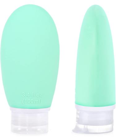 4PC Silicone Travel Bottles 100ml Refillable Portable Containers for Toiletries & Shampoo - Perfect for Travel - Buy Online on SooperMarket.com
