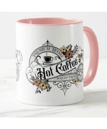 Vixar Hot Coffee Premium Roast Served Fresh Coloured Mug Cup Gift Birthday Work Office Christmas Tea Coffee (Pink) - Buy Online on SooperMarket.com