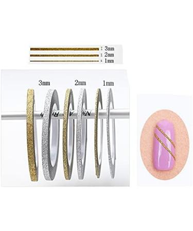 3 Rolls(One roll per size) Monochrome Scrub Nail Art Striping Tape Lines Width 1/2/3mm-Striping Tape for Nail Art-Nail Striping Tape Foil-Nail Striping Tape Thick-Nail Striping Tape with Dispenser-Self-Adhesive DIY Nail Art Tape 14 - Buy Online on SooperMarket.com