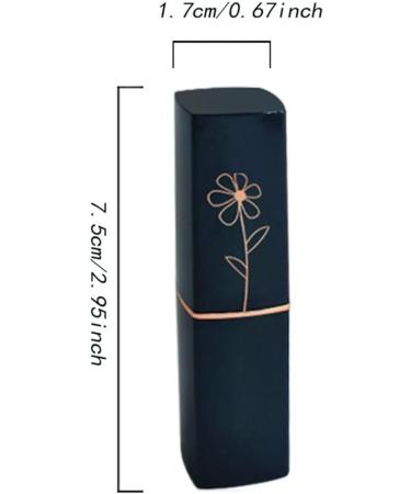 LZPCarra Dark Blue Tube Transparent Dried Flower Lipstick Gold Leaf Jelly Colour Changing Moisturising Lip Balm Moisturising Lip Care (B One Size) 1 count (Pack of 1) b - Buy Online on SooperMarket.com