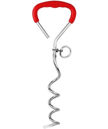 Wolike Dog Tie Out Cable and Stake Dog Wire Traction Rope Heavy Duty Stake-Out Dog Spike Spiral Pet Fixed Pile Outdoor Grass Dog Towing Rope (16FT/5M Red) 16FT/5M Red - Buy Online on SooperMarket.com
