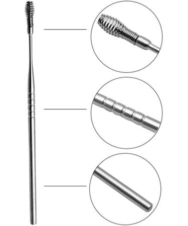 2pcs Stainless Steel Ear Scratches Curulette Ear Wax Remover Spiral Spring Ear Scratches Ear Cleaners - Buy Online on SooperMarket.com