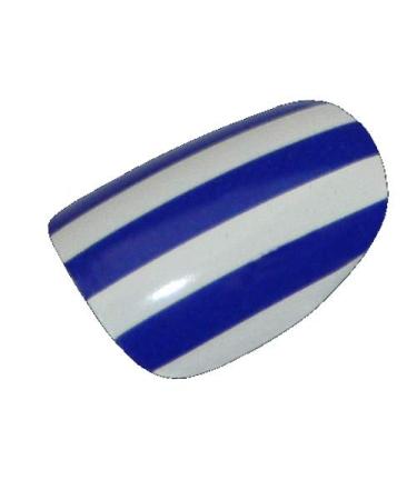 Chix Nails Nail Wraps Blue White Stripes Fingers Toes Vinyl Foils