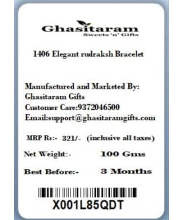 Ghasitaram Gifts 1406 Elegant rudraksh Bracelet - Buy Online on SooperMarket.com