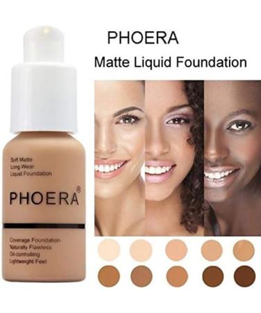 Aquapurity Phoera Full Coverage Foundation 107 Honey 30ml - Oil Control Concealer, Soft Matte Finish, Long Lasting Formula - Flawless Cream Smoothness - Buy Online on SooperMarket.com