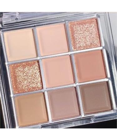 Lovelycat 9 Colors Glitter Eyeshadow Makeup Palette Matte High Pigmented Colorful Creamy Texture Eye Shadow Powder Natural Waterproof Long Lasting Eyeshadow Powder Cosmetics (pink brown) - Buy Online on SooperMarket.com