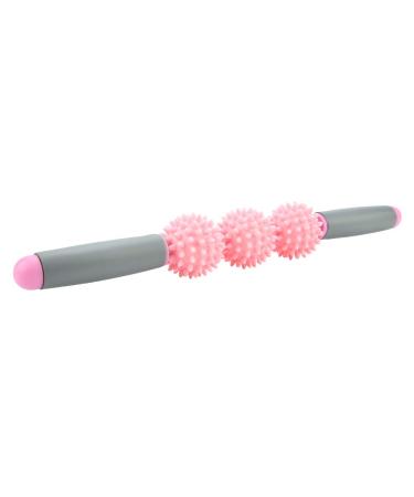 Yoga Stick Muscle Cellulite Spiky Ball for Back Roll Arms Shoulder Leg (Pink) (Pink)