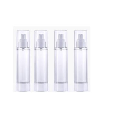 Lepore 4 Pcs 30ml 50ml Plastic Airless Pump Bottle Empty Travel Pump Bottles Container Dispenser for Lotion Foundation Cosmetic Shampoo Make-up Liquids Sample