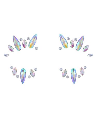 Face Gems Stickers Crystal Rhinestone Tattoos Women Eyes Stickers for Halloween Festival Style2 Stickers